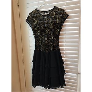 Vintage Black & Gold Cocktail Dress